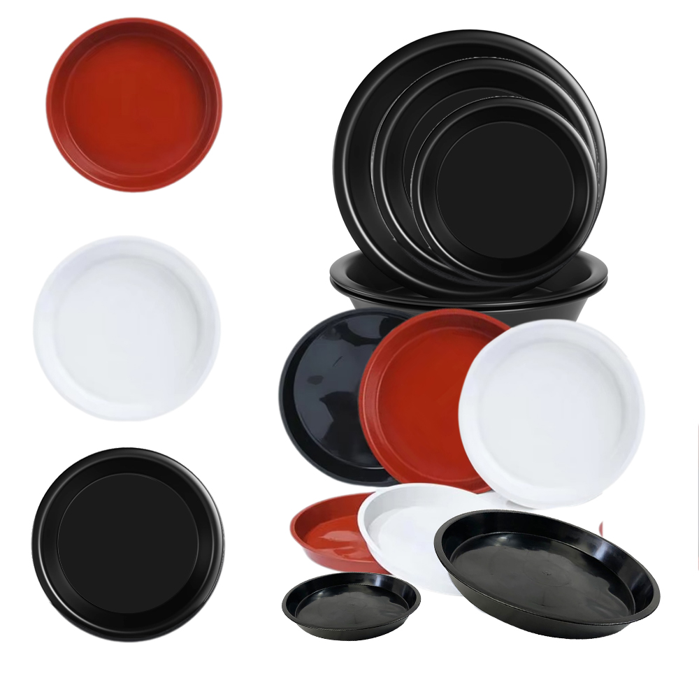 Drip Tray Saucer - 3-5PC 내구성 플라스틱 식물 접시 브라운