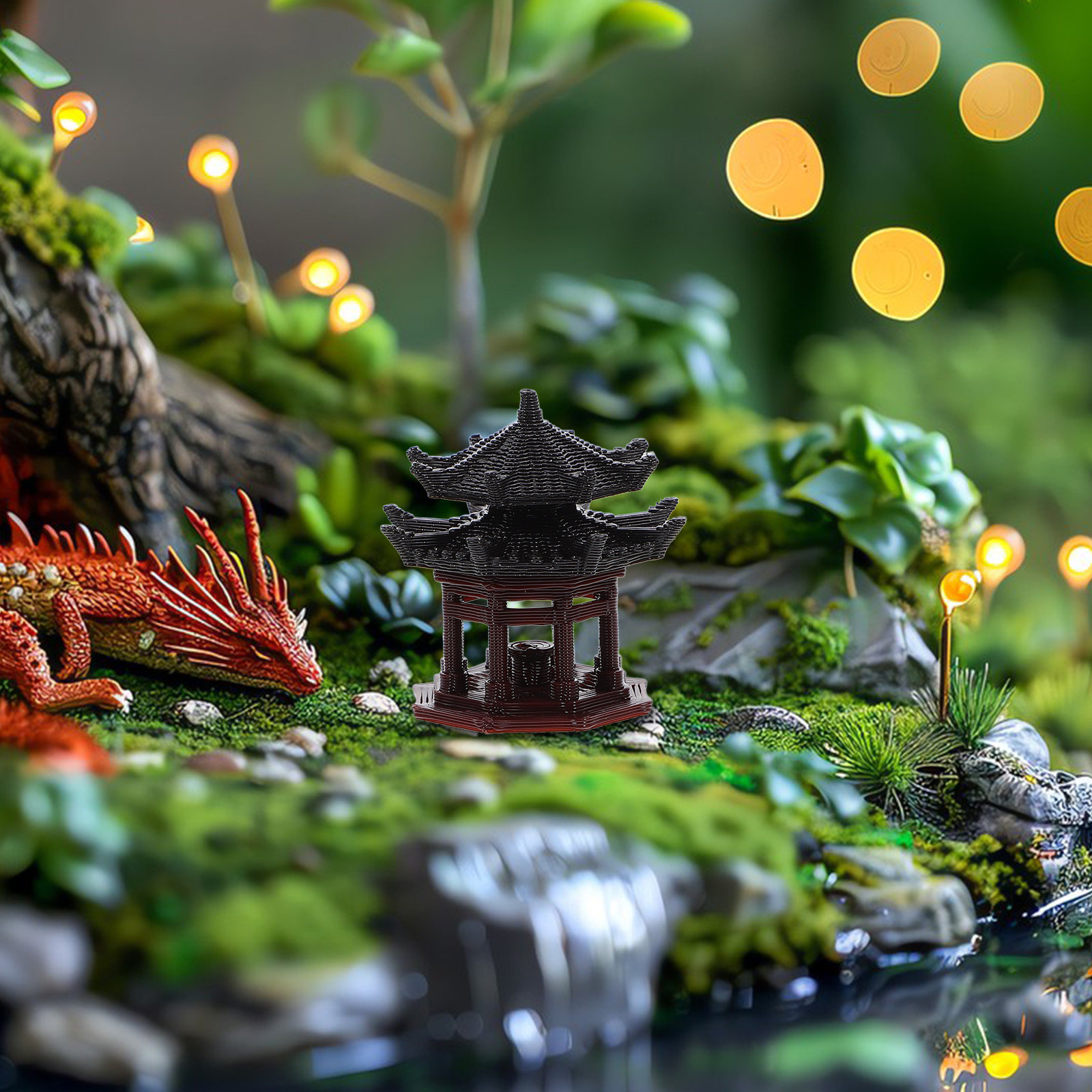 섬세한 플라스틱 정자 장식, 어항, 수족관, 분재, 젠 - Landscape Bonsai Garden 리뷰 및 가격