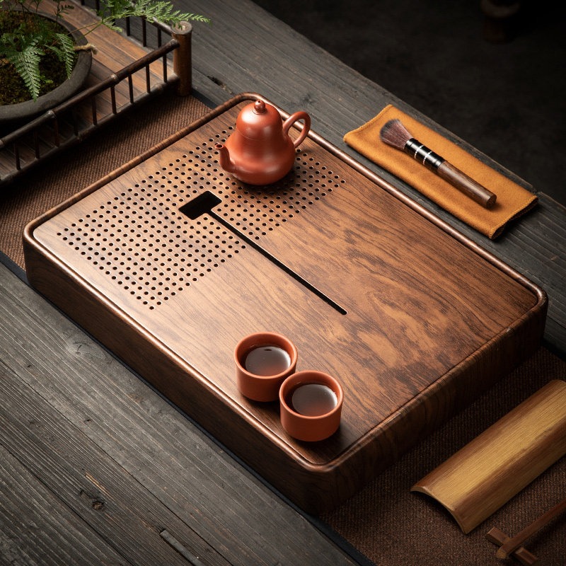 물받이가 있는 직사각형 대나무 차 트레이, 물빠짐 방지 - Drip Tray Saucer 리뷰 및 가격