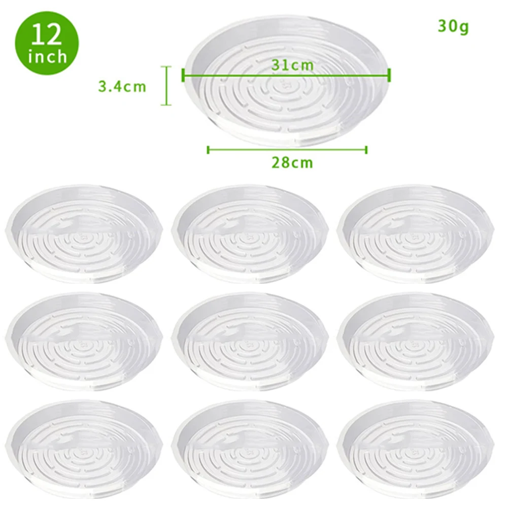 10/24pcs 플라스틱 식물 접시 6/8/10/12  - Drip Tray Saucer 리뷰 및 가격