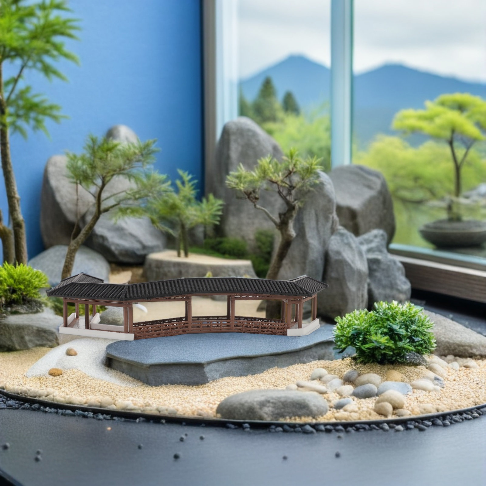 고풍스러운 스타일의 미니어처 다리, 플라스틱 소재의 미 - Bonsai Garden House 리뷰 및 가격