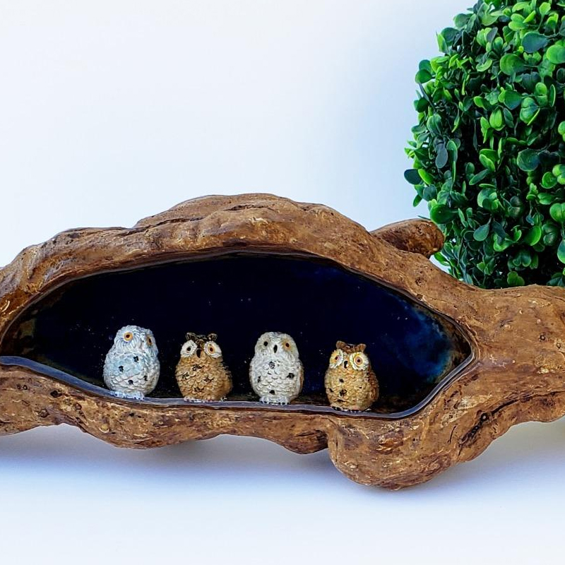 4pcs 수 지 미니 올빼미 DIY 마이크로 풍경에 대 - Landscape Bonsai Garden 리뷰 및 가격