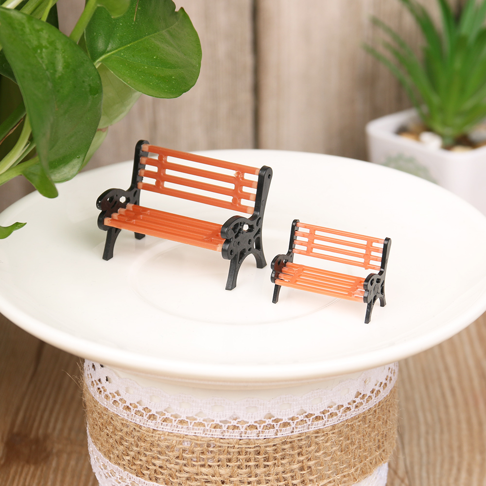 1PC 수지 소형 벤치 의자 마이크로 풍경 공원 의자  - Bonsai Garden House 리뷰 및 가격