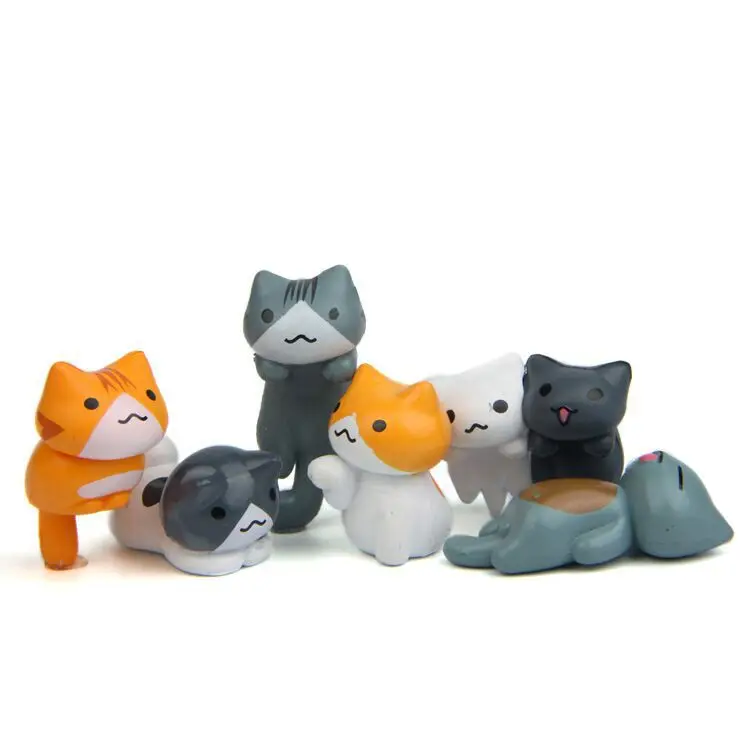 6개/세트 만화 행운의 PVC 고양이 집 정원 분재 장 - Japan Bonsai Garden 리뷰 및 가격